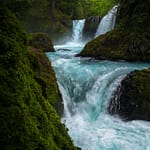 time lapse photography of flowing waterfall